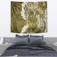 Gold Polynesian Tribal Frangipani Tropical Vibe Tapestry LT14 - Polynesian Pride