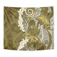Gold Polynesian Tribal Frangipani Tropical Vibe Tapestry LT14 - Polynesian Pride