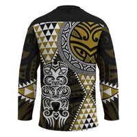 Yellow Aotearoa Niho Taniwha Hockey Jersey Maori Mythology Tooth - Taniko Motifs LT14 - Polynesian Pride