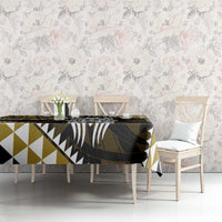 Yellow Aotearoa Niho Taniwha Tablecloth Maori Mythology Tooth - Taniko Motifs