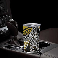Yellow Aotearoa Niho Taniwha Tumbler Cup Maori Mythology Tooth - Taniko Motifs
