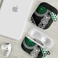 Green Aotearoa Niho Taniwha AirPods Case Maori Mythology Tooth - Taniko Motifs - Polynesian Pride