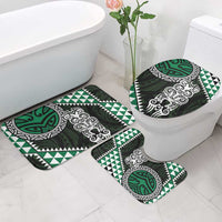 Green Aotearoa Niho Taniwha Bathroom Set Maori Mythology Tooth - Taniko Motifs LT14 - Polynesian Pride