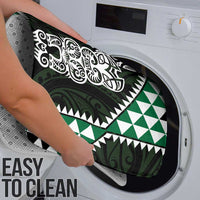 Green Aotearoa Niho Taniwha Bathroom Set Maori Mythology Tooth - Taniko Motifs LT14 - Polynesian Pride