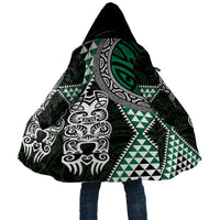 Green Aotearoa Niho Taniwha Cloak Maori Mythology Tooth - Taniko Motifs LT14 Unisex Green - Polynesian Pride