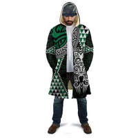 Green Aotearoa Niho Taniwha Cloak Maori Mythology Tooth - Taniko Motifs LT14 - Polynesian Pride