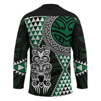 Green Aotearoa Niho Taniwha Hockey Jersey Maori Mythology Tooth - Taniko Motifs LT14 - Polynesian Pride