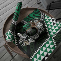 Green Aotearoa Niho Taniwha Wrapping Paper Maori Mythology Tooth - Taniko Motifs - Polynesian Pride
