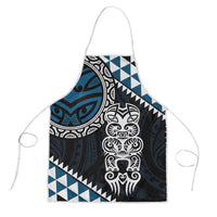 Blue Aotearoa Niho Taniwha Apron Maori Mythology Tooth - Taniko Motifs - Polynesian Pride