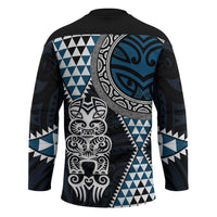Blue Aotearoa Niho Taniwha Hockey Jersey Maori Mythology Tooth - Taniko Motifs LT14 - Polynesian Pride