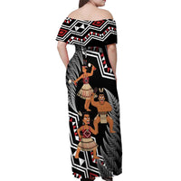 Aotearoa Kapa Haka Off Shoulder Maxi Dress 2025 Festival - Traditional Maori Dance