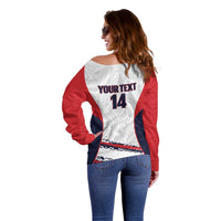 AS Venus Tahiti Football Custom Off Shoulder Sweater Go Champions Polynesian Pattern LT14 - Polynesian Pride