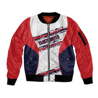 AS Venus Tahiti Football Custom Sleeve Zip Bomber Jacket Go Champions Polynesian Pattern LT14 Unisex White - Polynesian Pride