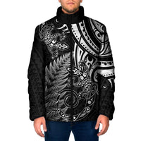 New Zealand Lizard Padded Jacket Silver Fern Aotearoa Maori - Polynesian Pride