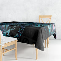 New Zealand Lizard Tablecloth Silver Fern Aotearoa Maori With Paua Shell