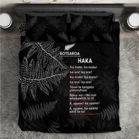 Custom New Zealand Haka Rugby Bedding Set 2024 Pacific Go Black Silver Fern LT14 Black - Polynesian Pride