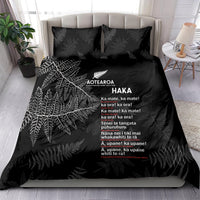 Custom New Zealand Haka Rugby Bedding Set 2024 Pacific Go Black Silver Fern LT14 - Polynesian Pride