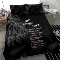 Custom New Zealand Haka Rugby Bedding Set 2024 Pacific Go Black Silver Fern LT14 - Polynesian Pride