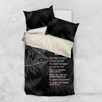 Custom New Zealand Haka Rugby Bedding Set 2024 Pacific Go Black Silver Fern LT14 US Twin 172cm x 218cm Black - Polynesian Pride