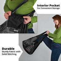 Custom New Zealand Haka Rugby Grocery Bag Pacific Go Black Silver Fern