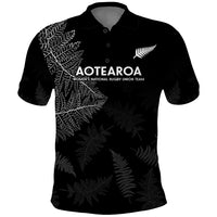 New Zealand Haka Rugby Polo Shirt 2024 Pacific Go Black Silver Fern LT14 Black - Polynesian Pride