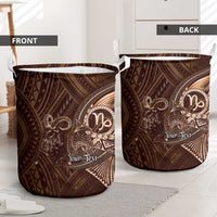 Personalised Polynesia Zodiac Capricorn Laundry Basket Galaxy Polynesian Pattern Chest Tattoo Style LT14 - Polynesian Pride