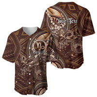 Personalised Polynesia Zodiac Capricorn Baseball Jersey Galaxy Polynesian Pattern Chest Tattoo Style LT14 - Polynesian Pride