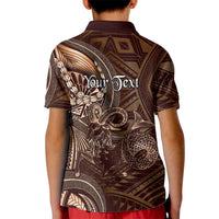 Personalised Polynesia Zodiac Capricorn Kid Polo Shirt Galaxy Polynesian Pattern Chest Tattoo Style LT14 - Polynesian Pride