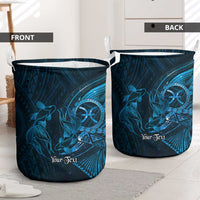 Personalised Polynesia Zodiac Pisces Laundry Basket Galaxy Polynesian Pattern Chest Tattoo Style LT14 - Polynesian Pride