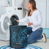 Personalised Polynesia Zodiac Pisces Laundry Basket Galaxy Polynesian Pattern Chest Tattoo Style LT14 - Polynesian Pride