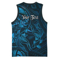 Personalised Polynesia Zodiac Pisces Basketball Jersey Galaxy Polynesian Pattern Chest Tattoo Style LT14 - Polynesian Pride