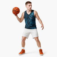 Personalised Polynesia Zodiac Pisces Basketball Jersey Galaxy Polynesian Pattern Chest Tattoo Style LT14 - Polynesian Pride