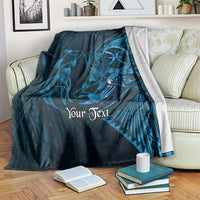 Personalised Polynesia Zodiac Pisces Blanket Galaxy Polynesian Pattern Chest Tattoo Style LT14 Blue - Polynesian Pride