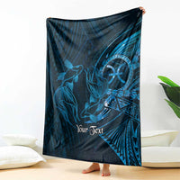 Personalised Polynesia Zodiac Pisces Blanket Galaxy Polynesian Pattern Chest Tattoo Style LT14 - Polynesian Pride