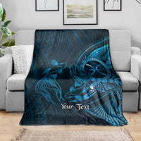 Personalised Polynesia Zodiac Pisces Blanket Galaxy Polynesian Pattern Chest Tattoo Style LT14 - Polynesian Pride
