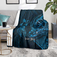 Personalised Polynesia Zodiac Pisces Blanket Galaxy Polynesian Pattern Chest Tattoo Style LT14 - Polynesian Pride