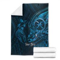 Personalised Polynesia Zodiac Pisces Blanket Galaxy Polynesian Pattern Chest Tattoo Style LT14 - Polynesian Pride