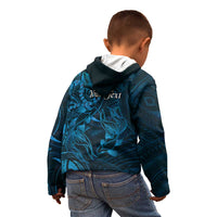 Personalised Polynesia Zodiac Pisces Kid Hoodie Galaxy Polynesian Pattern Chest Tattoo Style LT14 - Polynesian Pride