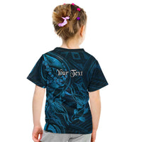 Personalised Polynesia Zodiac Pisces Kid T Shirt Galaxy Polynesian Pattern Chest Tattoo Style LT14 - Polynesian Pride
