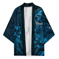 Personalised Polynesia Zodiac Pisces Kimono Galaxy Polynesian Pattern Chest Tattoo Style LT14 Unisex Blue - Polynesian Pride