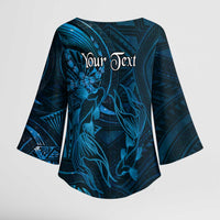 Personalised Polynesia Zodiac Pisces Kimono Sleeve Blouse Galaxy Polynesian Pattern Chest Tattoo Style LT14 - Polynesian Pride