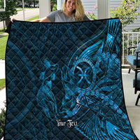 Personalised Polynesia Zodiac Pisces Quilt Galaxy Polynesian Pattern Chest Tattoo Style LT14 Blue - Polynesian Pride