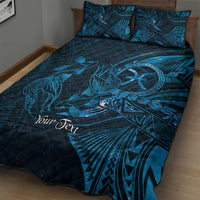 Personalised Polynesia Zodiac Pisces Quilt Bed Set Galaxy Polynesian Pattern Chest Tattoo Style LT14 - Polynesian Pride