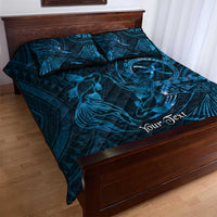 Personalised Polynesia Zodiac Pisces Quilt Bed Set Galaxy Polynesian Pattern Chest Tattoo Style LT14 - Polynesian Pride