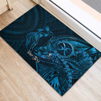 Personalised Polynesia Zodiac Pisces Rubber Doormat Galaxy Polynesian Pattern Chest Tattoo Style LT14 - Polynesian Pride