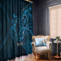 Personalised Polynesia Zodiac Pisces Window Curtain Galaxy Polynesian Pattern Chest Tattoo Style LT14 - Polynesian Pride