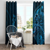 Personalised Polynesia Zodiac Pisces Window Curtain Galaxy Polynesian Pattern Chest Tattoo Style LT14 - Polynesian Pride