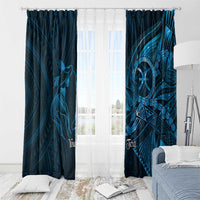 Personalised Polynesia Zodiac Pisces Window Curtain Galaxy Polynesian Pattern Chest Tattoo Style LT14 - Polynesian Pride