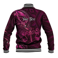 Personalised Polynesia Zodiac Libra Baseball Jacket Galaxy Polynesian Pattern Chest Tattoo Style LT14 - Polynesian Pride