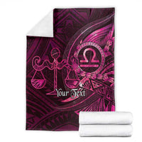 Personalised Polynesia Zodiac Libra Blanket Galaxy Polynesian Pattern Chest Tattoo Style